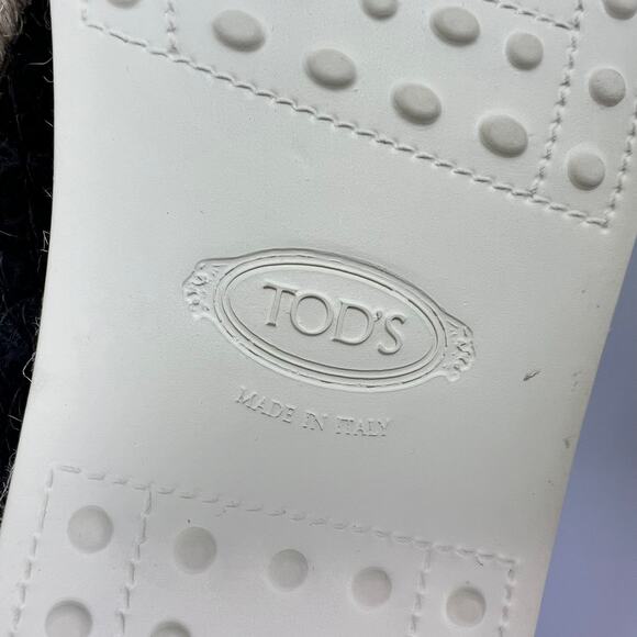 Tod’s Black Croc Embossed Leather Espadrilles Loafers Men’s Size 10 Made Italy - Picture 9 of 15